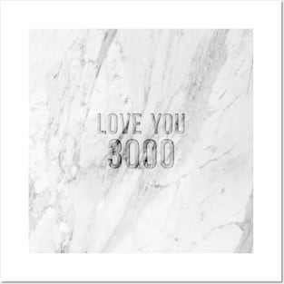 Love You 3000 Marble Posters and Art